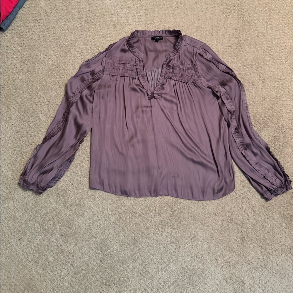 Current Air Mauve Blouse with Ruffle Details